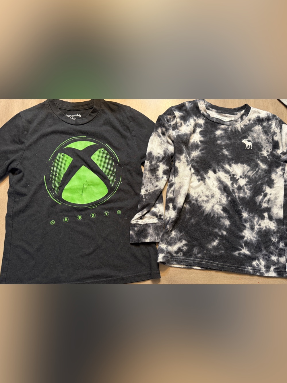 Abercrombie kids boys bundle lot of 2 shirts size 7-8 play condition